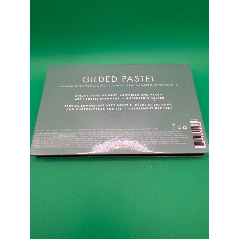 Milani Gilded Pastel Eyeshadow Palette Hyper-Pigmented 0.32 Oz With Mirror & 15 - Picture 2 of 5